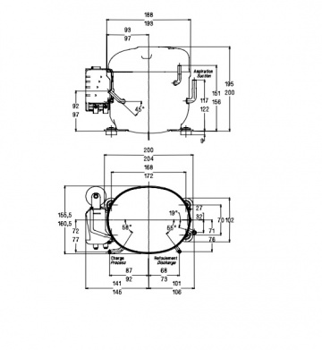 Compresor frigorific Tecumseh AE4425U R290